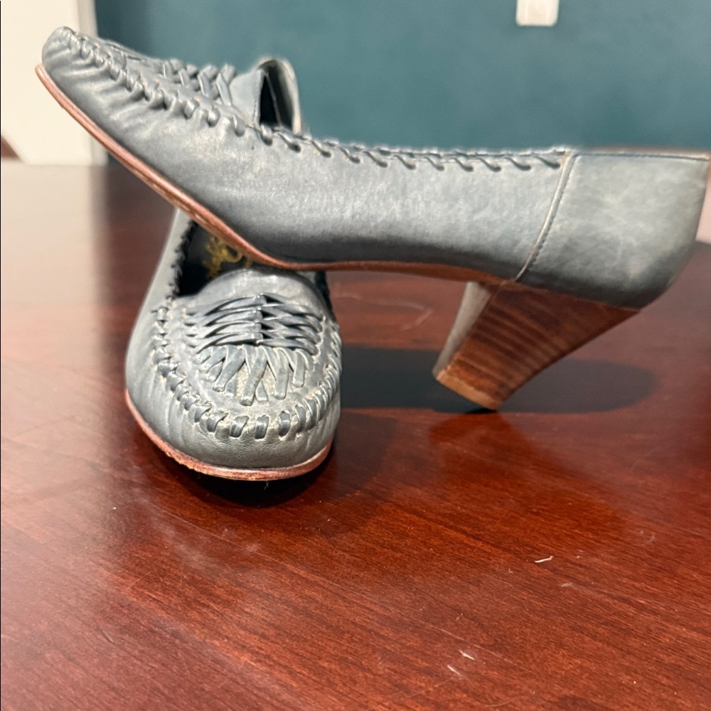 Stylish Leather Women's 2” Heels  - Dark Blue